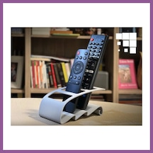 Bezos 3d Baskı Tv Kumandası Ve Masaüstü Organizer - Uzaktan Kumanda Düzenleyici Stand-beyaz Rengaren