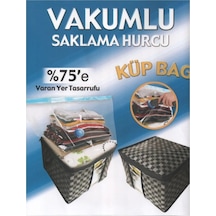 Küpbag Çeyiz Sandıklı ,vakumlu Poşet,vakumlu Çantalı Hurç Siyah- Beyaz Kareli Şeffaf