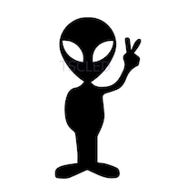 Alien Barış Güzel Araba Çıkartmaları Sticker