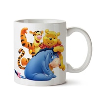 Winnie The Pooh İki Tarafı Baskılı Kupa Bardak Çok Renkli