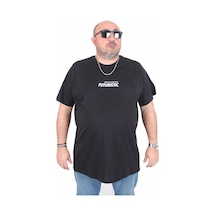 Moc Grande Mocgrande Erkek Büyük Beden Sıfır Yaka Tişört Urban 25142 Sıyah Siyah