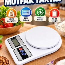 Tf-1010 Dijital Mutfak Tartısı 10 Kg Kapasiteli Lcd Ekranlı Renkli