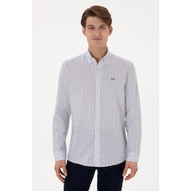 U.s. Polo Assn. Erkek Lacivert Gömlek Desenli 50300459-vr033 Lacivert