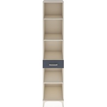 Hyperion Dolap 4 Raflı Tek Çekmeceli 44x44x221 Aytaşı-antrasit Aytaşı