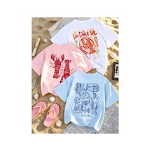 Stil-x Yeniz Sezon 3' Lü Takım Kız Çocuk Tshirt, Çok Renkli, %100 Pamuk Çok Renkli-1a