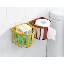 Yapışkanlı Çok Fonksiyonlu Banyo Organizeri Beyaz Beyaz Yapışkanlı Çok Fonksiyonlu Banyo Organizeri Beyaz Beyaz