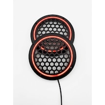 16cm Kırmızı Neon Ledli Hoparlör Kapağı