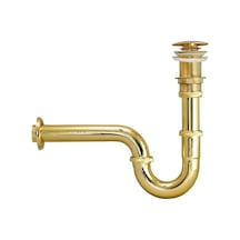 İsaoğlu Yapı Gold Lavabo Gideri Komple Pirinç Lavabo Sifonu Gold Renk Lavabo Süzgeci Çift Kademe Gold