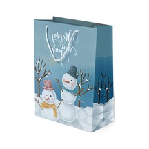 Yılbaşı Kardan Adam Lüks Karton Çanta 25x30x9 Cm 1 Adet