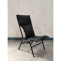 Yapa-Yavuzpaşalar Katlanan Şezlong Sandalye -- Siyah Iskeletli, Polyester Kumaş (539725078)