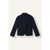 Defacto Boxy Fit Dik Yaka Düğmeli Blazer Ceket I3424ax26aunv245 Lacivert-nv245