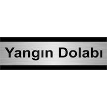 Yangın Dolabı 5x20cm Gümüş Renk Metal Yönlendirme Levhası