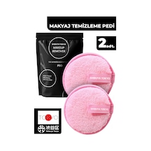 2 Li Set Tekrar Kullanılabilir Makyaj Temizleme Pedi Nazik Temizleme, Yıkanabilir Pembe