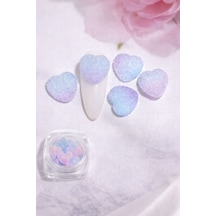 Candy Glow 3d Sugar Heart Nail Charm Aurora Pastel No:03