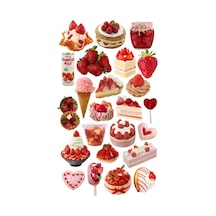 Strawberry Dream Çilek Rüyası Tablet Telefon Laptop Bullet Journal Sticker - Suya Dayanıklı Etiket Diğer
