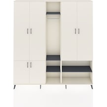 Arges Dolap 15 Raflı 5 Kapaklı Tek Askılı 220x30x243 Aytaşı-aytaşı/antrasit Aytası/antrasıt