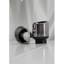 90lık Kesik Tekli Egzoz Ucu. 90mm Krom Egzoz Başlığı. Egzos Ucu