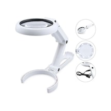 Usb Şarj Edilebilir Katlanabilir 3.5-10x Büyüteç 8 Ledli Masa Ve Eliçin Taşınabilir Büyüteç Fs90rc Lisinya