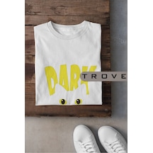Tarzsokak Unısex Kadın Erkek Dark %100 Pamuk Baskılı Siyah Beyaz T-shirt