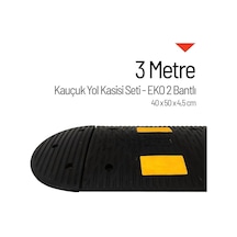 3 Metre Kauçuk Hız Kesici Set 2 Bantlı Yol Kasisi Uygulaması-913
