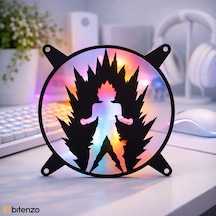 Güç Aurası Desenli 120x120 Mm Oyun Pc Aksesuarı, Masaüstü Bilgisayar Fan Kapağı Siyah