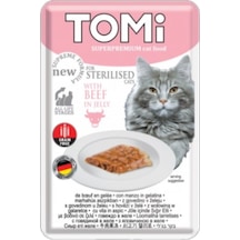 Tomi - 545 - Kedi Kısırlaştırılmış Dana Tahılsız Pouch - Drnds - 85g Mama