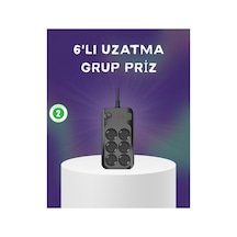6 Prizli Çoklu Uzatma Kablosu Usb Type-c Hızlı Şarj Termal Koruma Çok Renkli 1 - 10 M