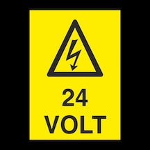 24 Volt Uyarı Levhası