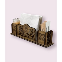 Ahşap Cafe Restaurant Ve Oteller İçin Masa Üstü Peçetelik Mdl 6