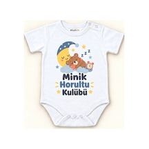 Babylimon Minik Horultu Kulübü Beyaz Kısa Kollu Çıtçıtlı Bebek Zıbını Beyaz - Minik Horultu Kulübü - 928161933 Beyaz - Minik Horultu Kulübü