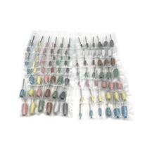 6 Adet/takım Kauçuk Silikon Tırnak Matkap Freze Kesici Manikür Ucu Cs6-14