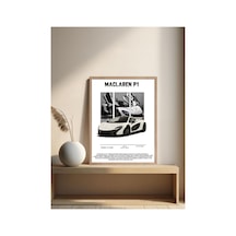 Mclaren Doğal Ahşap Çerçeveli Tek Parça Dekoratif Tablo Çok Renkli - 819057321 Çok Renkli