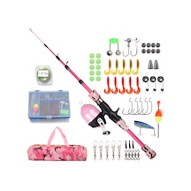 Youtek Çocuklar İçin Pembe 1.2m Fiberglass Olta Seti - Başlangıç Seviyesi