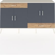 Arges Konsol 5 Raflı 2 Çekmeceli 4 Kapaklı 176x30x99 Aytaşı-antra Aytaşı-antrasit/çam