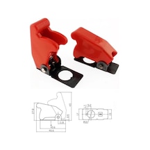 Toggle Switch Emniyet Kapağı Kırmızı 12mm Çap Ic-161b
