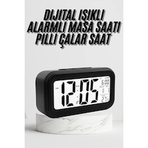 Dijital Masa Saati Termometre Takvim Led Ekran Pilli Ev Ofis Masası Çok Renkli