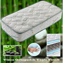 Onlıne-Yatak 70X120 Ortopedik Visco Yaylı Yatak Tek Kişilik Bamboo Visco Yatak