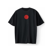 Bumeta Naruto Anime Japan Japanese Baskılı Oversize Unisex Tişört T-shirt Siyah