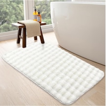Bonny Home Bubble Krem Banyo Halısı, 70 X 120 Cm, Makinede Yıkanabilir, Kaymaz Tabanlı Çok Renkli