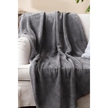 Mulberry Wellsoft Battaniye, Antrasit Televizyon Battaniyesi, Peluş, Polar Battaniye, Çift Kişilik 220 230 Diğer