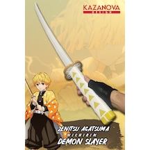 Kazanova Design Zenitsu Agatsuma Katlanabilir Katana Figür 98 Cm Demon Slayer Anime Cosplay
