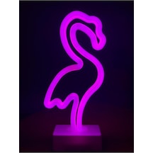 Dekoratif Flamingo Led Neon Gece Lambası Çok Renkli