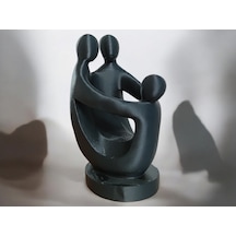 Modern Aile Figürü Hediyelik Minimal 15 Cm Masa Dekorasyon Ürünü