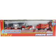 Die Cast Metal Tırlı Ve Jeepli İtfaiye Seti
