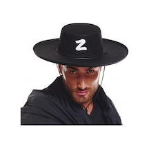Z Logolu Yetişkin Boy Bağcıklı Zorro Şapkası N177