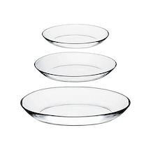 Invitation Oval Servis Tabağı Takımı 3 Boy Açık Gri