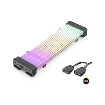 24 Pin Argb Anakart Güç Uzatma Kablosu Bükülebilir 2 Mm 108 Led Siyah Nd2812b 2e801