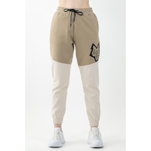 Maraton Sportswear Comfort Kadın Dönüşlü Paça Basic Kil Pantolon 22028-kil Bej