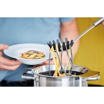 Silikon Spagetti Açacağı, Yüksek Kaliteli Spagetti Kaşığı, Yuvarlak Saplı Ve Silikon Kaplamalı, Paslanmaz Çelik 18/10, Bulaşık Makinesinde Yıkanabilir Çok Renkli