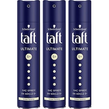 Schwarzkopf Taft Ultimate 5+ Kristal Parlaklığı Saç Spreyi 3 x 250 ML